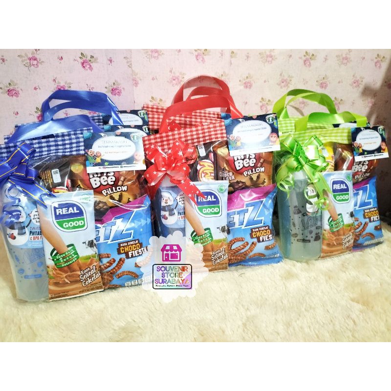 Paket ultah botol minum || Snack ultah surabaya || Souvenir botol fliptop