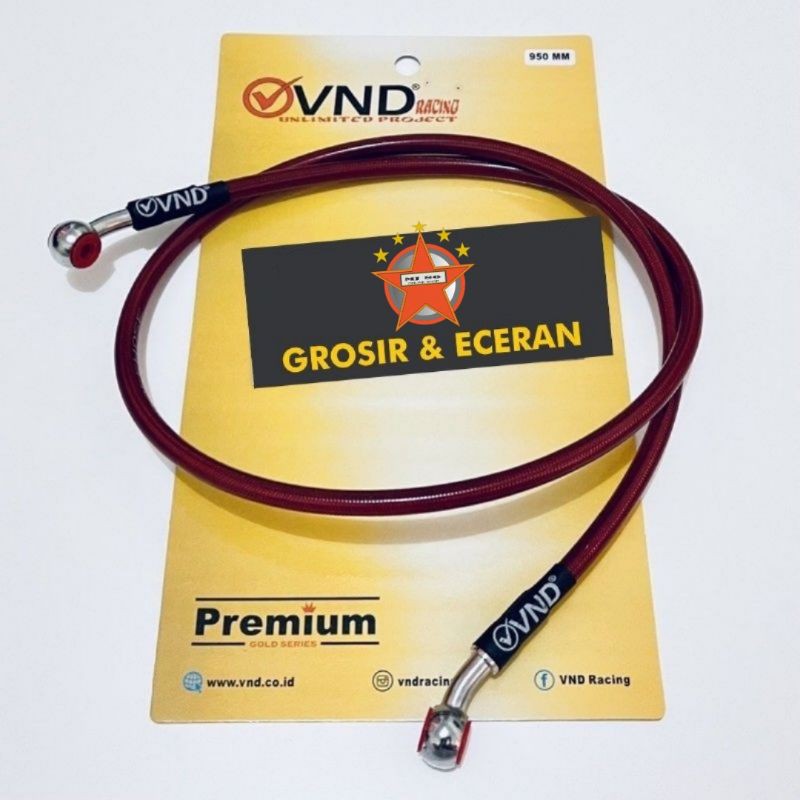 Selang Rem Variasi VND Premium Original Ukuran Depan &amp; Belakang Universal Semua Motor