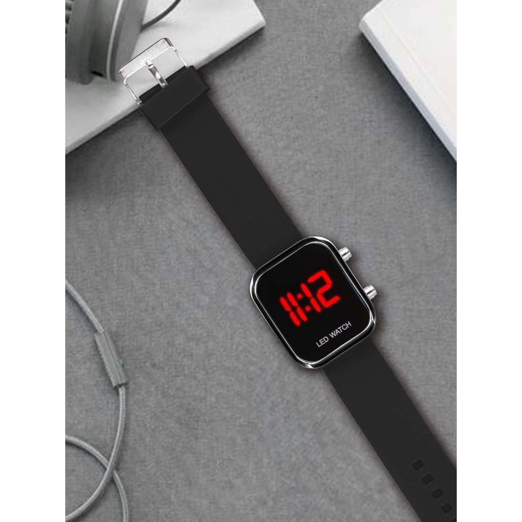 Jam Tangan Wanita LED Watch Tanggal , Bulan & Detik Aktif Free Box ( BISA COD )