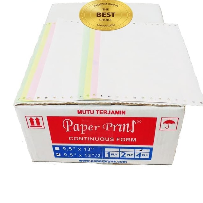 

CONTINUOUS FORM 9,5 X 13/2 4PLY PAPERPRYNS (PRS - BAGI 2)