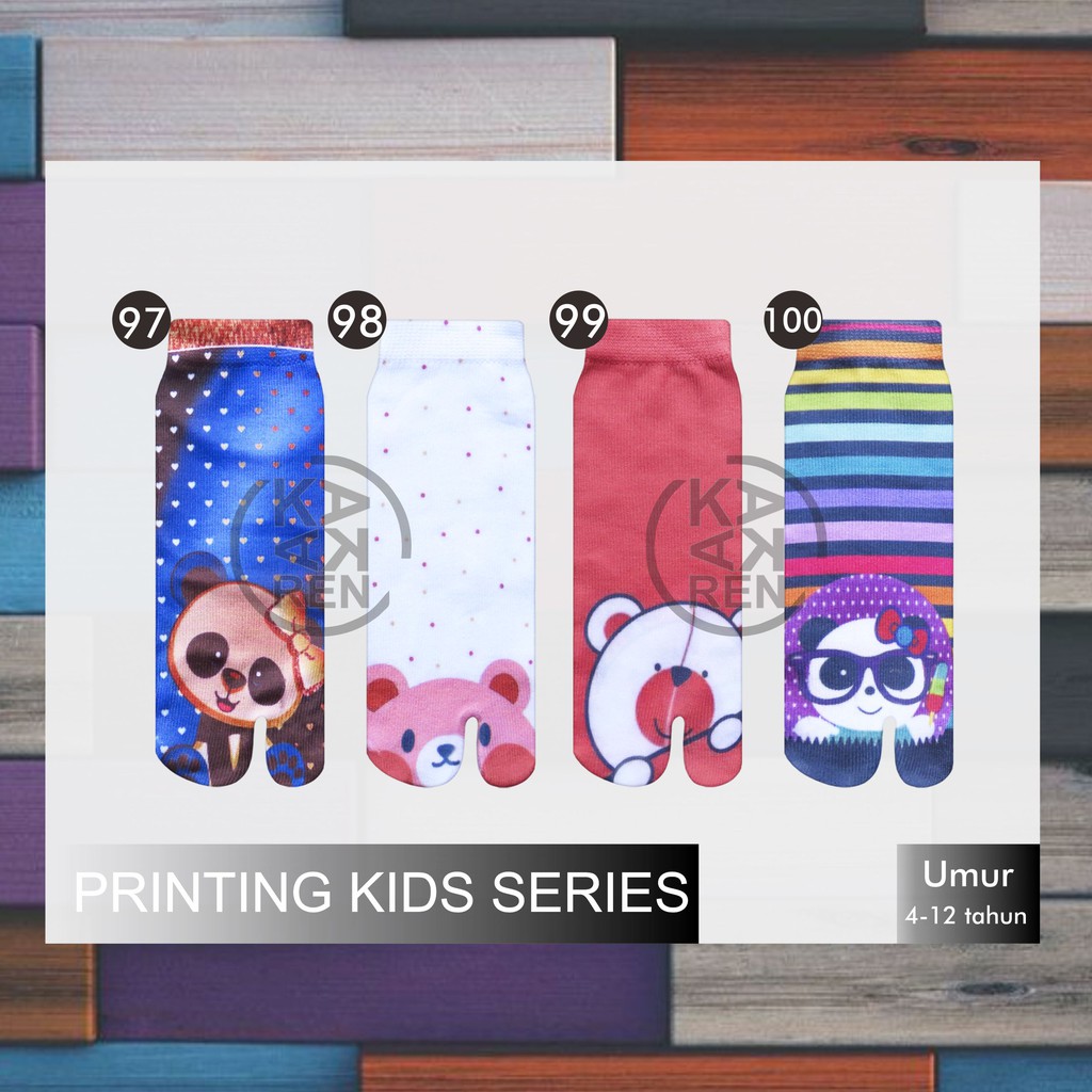 Kaos Kaki Jempol Anak Printing Karakter Unicorn, Panda F