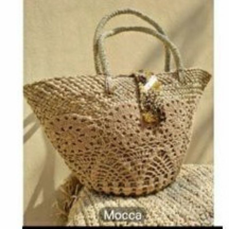 Tas Pantai /Tas Rotan rajut khas bali, tas anyaman mendong handmade