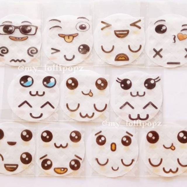 

Emoji , AMAN DIMAKAN, Edible / stiker nasi/ stiker bento/ rice paper/ edible sticker