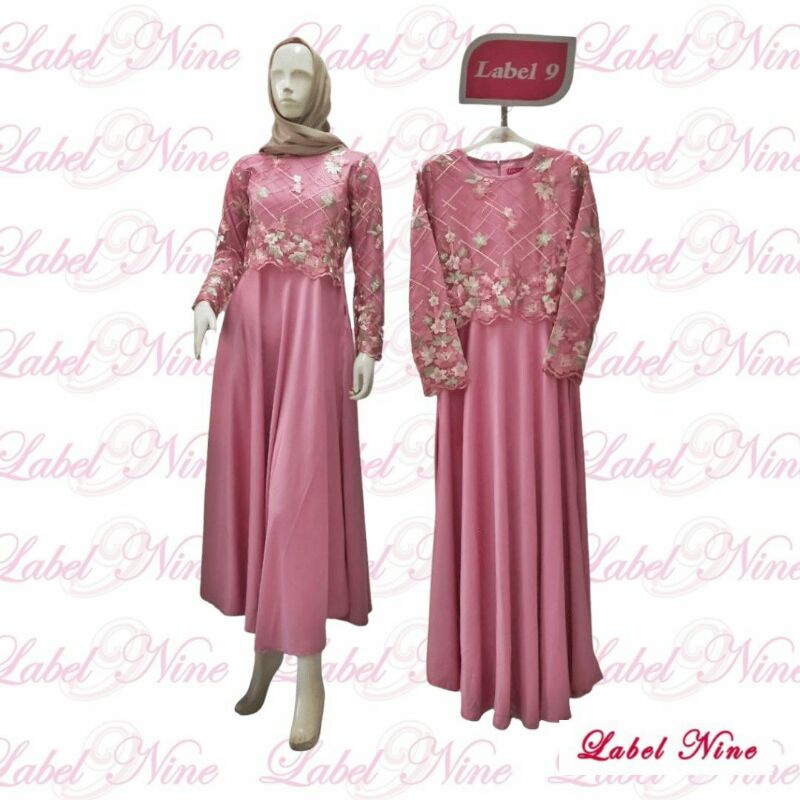 Gamis Brukat kombinasi satin