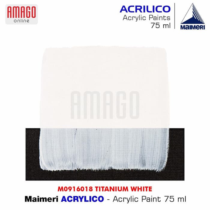 MAIMERI ACRILICO - ACRYLIC PAINT - TITANIUM WHITE - 75ML - M0916018