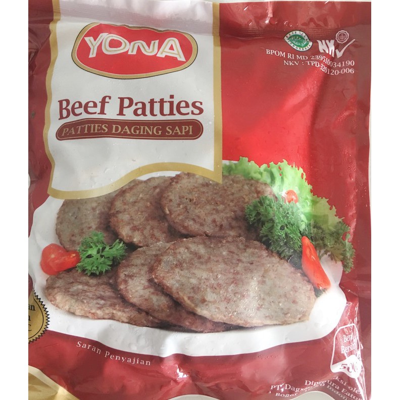 Yona Beef Patties 500gr dan 1kg Shopee Indonesia