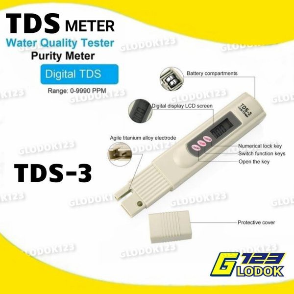 Alat Ukur Hidroponik TDS EC Tester Meter Kualitas Kadar PPM Air Minum