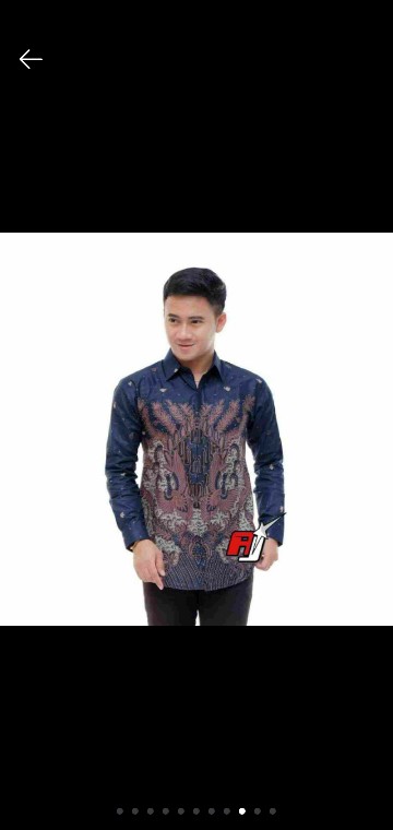 Baju Kemeja Batik Kantor Pria Lengan Panjang Fashion Solo Bw 106
