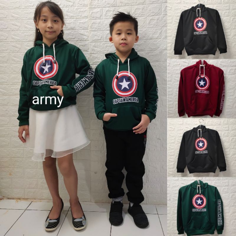 Jaket Sweater Hoodie Anak Capten Superhero