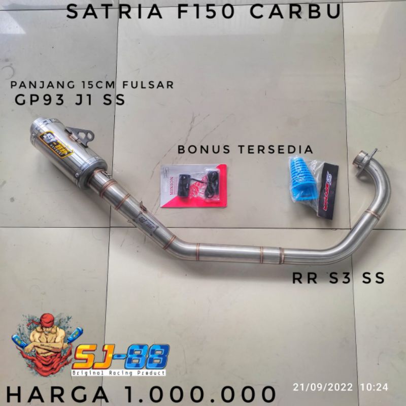 Knalpot sj88 fu fulset rr s3 ss gp93 j1 ss dan paket cover stop lamp