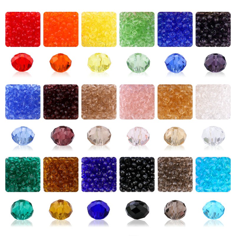 600 pcs 4mm 5040 Briolette Beads Kristal putaran beads Faceted Austria bead bordir untuk membuat Perhiasan Warna Terlaris