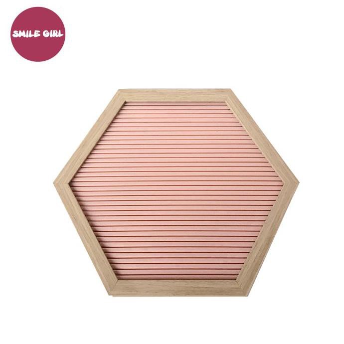 

Ready Oke] Papan Nama Bayi Hexagon / Letter Board Kekinian Smilegirl 28X25 - Merah Muda