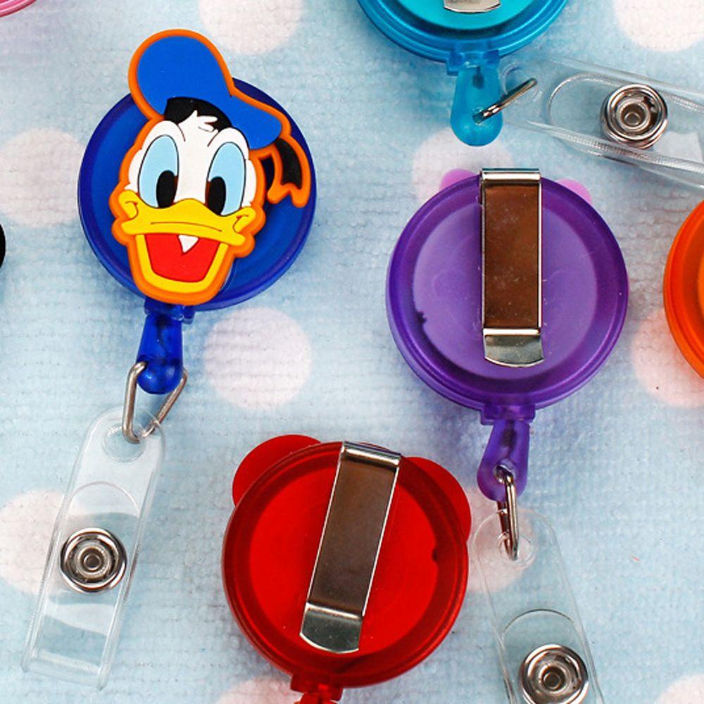 Lanfy Retractable Badge Reel Siswa Perlengkapan Kantor Name Tag Perawat Dokter Card Holder Mickey Minnie Name Card Holder