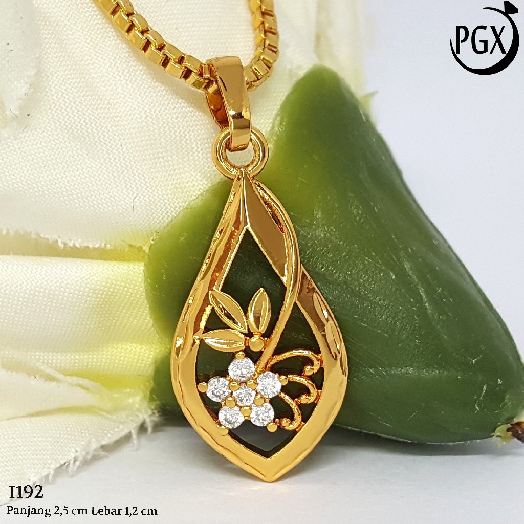 PGX Liontin Kalung Xuping Wanita Perhiasan Lapis Emas Aksesoris Fashion - I192