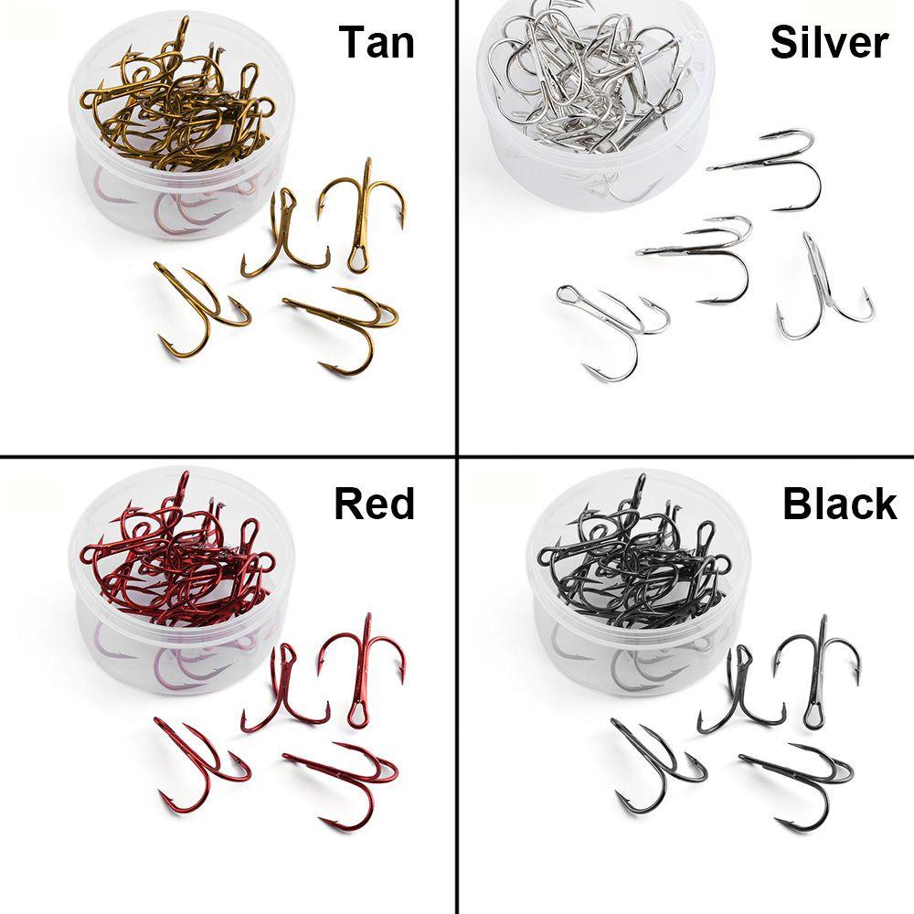 Nanas 20Pcs/Set Fishhooks Olahraga Kait Berduri Diasah Treble Jig