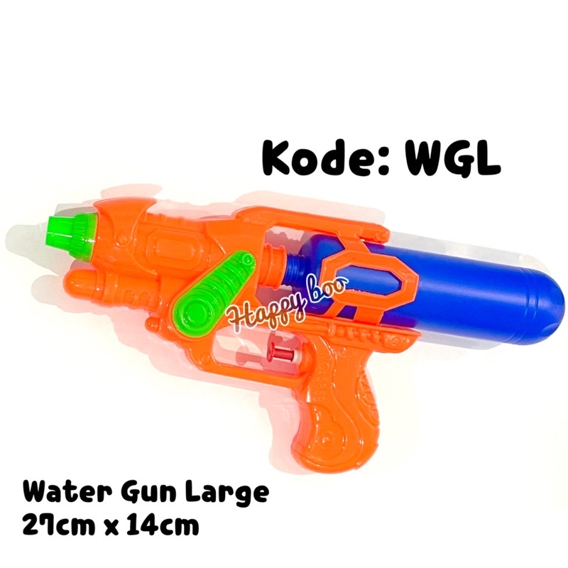 mainan pistol air besar water gun large 27cm x 14cm wgL mainan outdoor anak