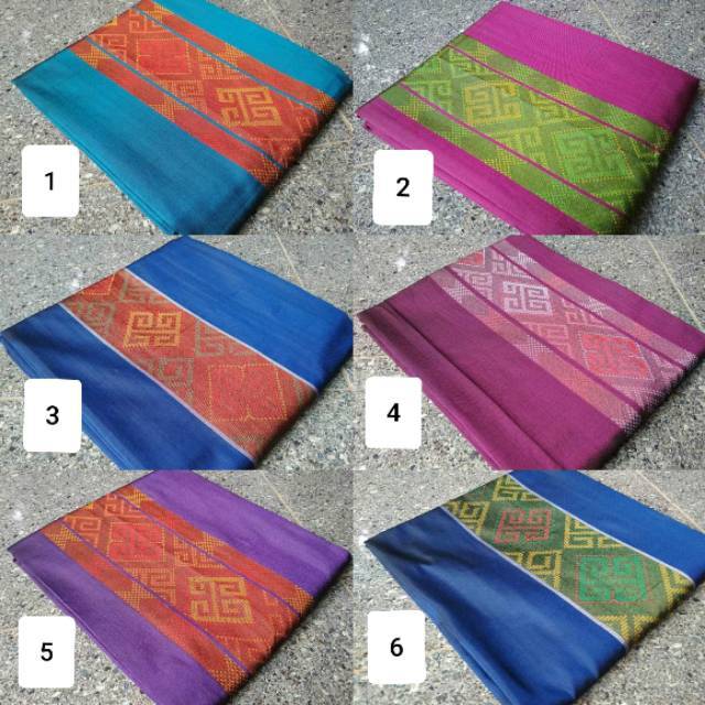 TENUN SONGKET TORAJA / SONGKET BARON JEPARA BIRU, TURQUOISE, UNGU, BIRU MAGENTA, ORANGE, SALM