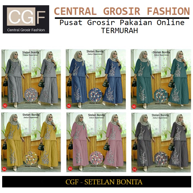 Setelan Bonita - Central Grosir Fashion (CGF) - Ukuran M-3XL - Matt Katun Supernova