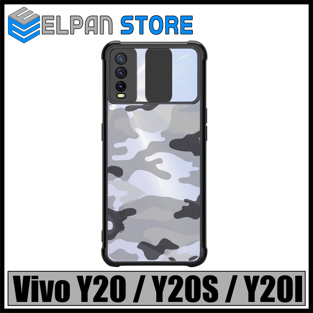 Case Vivo Y20 / Y20S / Y20I Softcase Slide Army Camera Protect Cover Slide Armor Bumper
