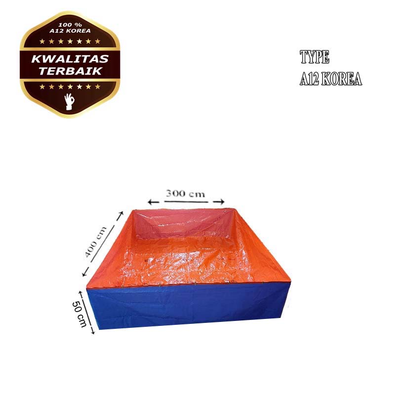 Terpal Kolam Ikan 400x300x50cm Type A12 Korea