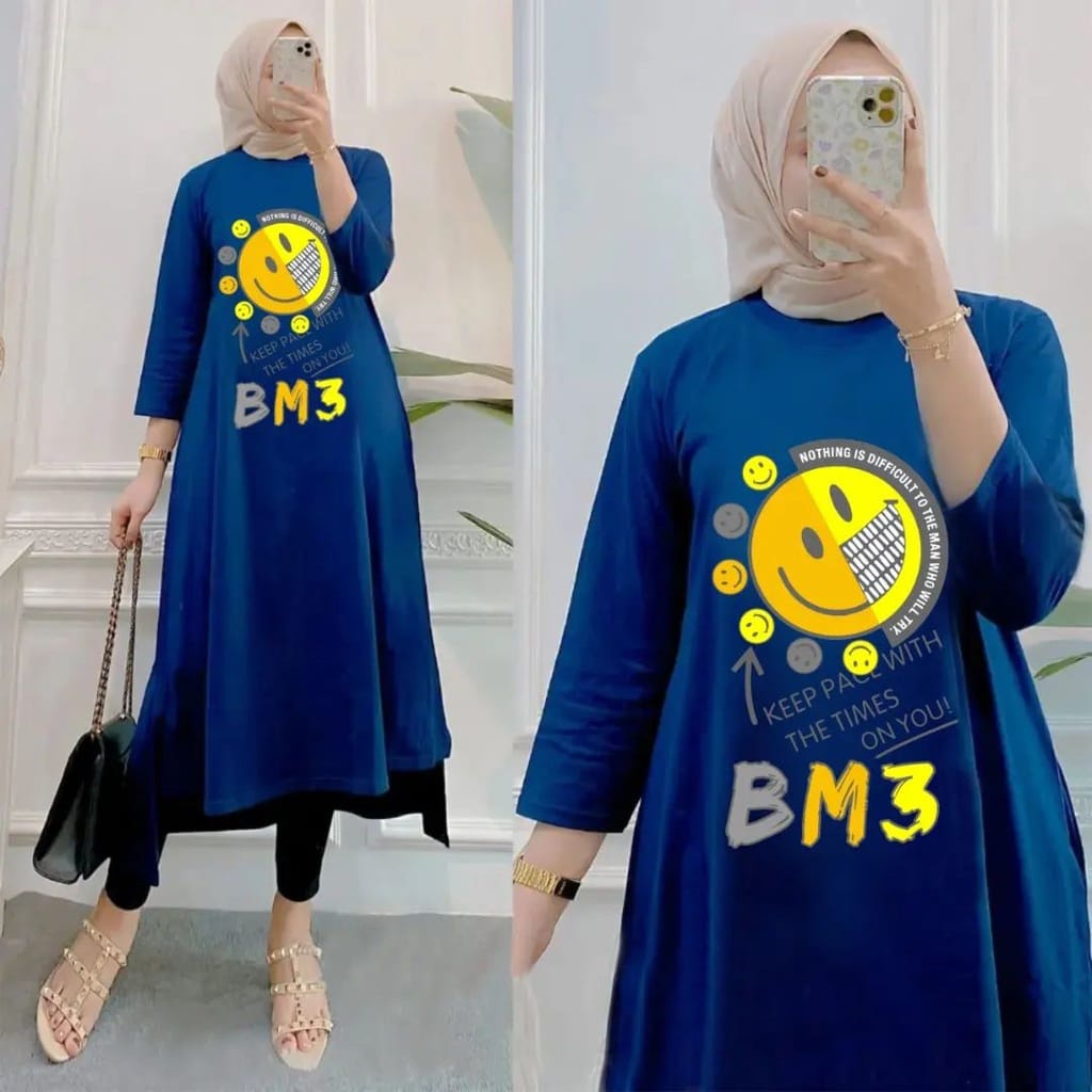 Busana Muslim Wanita Terbaru Yurika Midi Dress Jumbo Korean Style Outfit Wanita Kekinian Baju Lengan Panjang Wanita