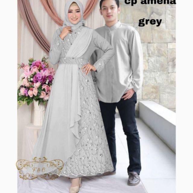 VGN SET COUPLE AMENA / SETELAN COUPLE GAMIS / BAJU COUPLE / GAMIS COUPLE / COUPLE PESTA