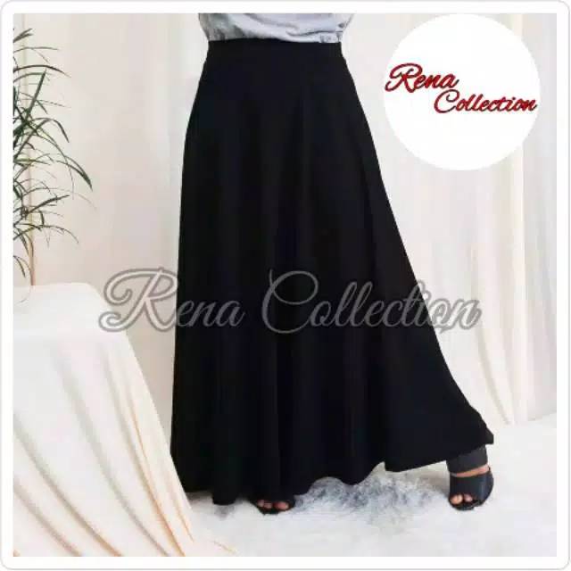 Rok payung / rok lebar /rok jumbo/rok hitam polos/rok kuliah/rok kerja polos