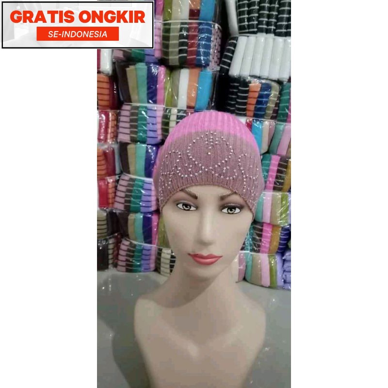 Ciput bandana rajut Payet tabur mutiara.. Inner hijab Ciput rajut premium Ciput kaos premium Daleman