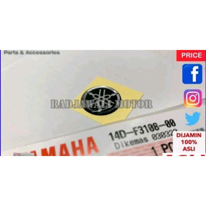 Emblem Sticker Logo Yamaha Batok Speedometer Mio J Original part Yamaha