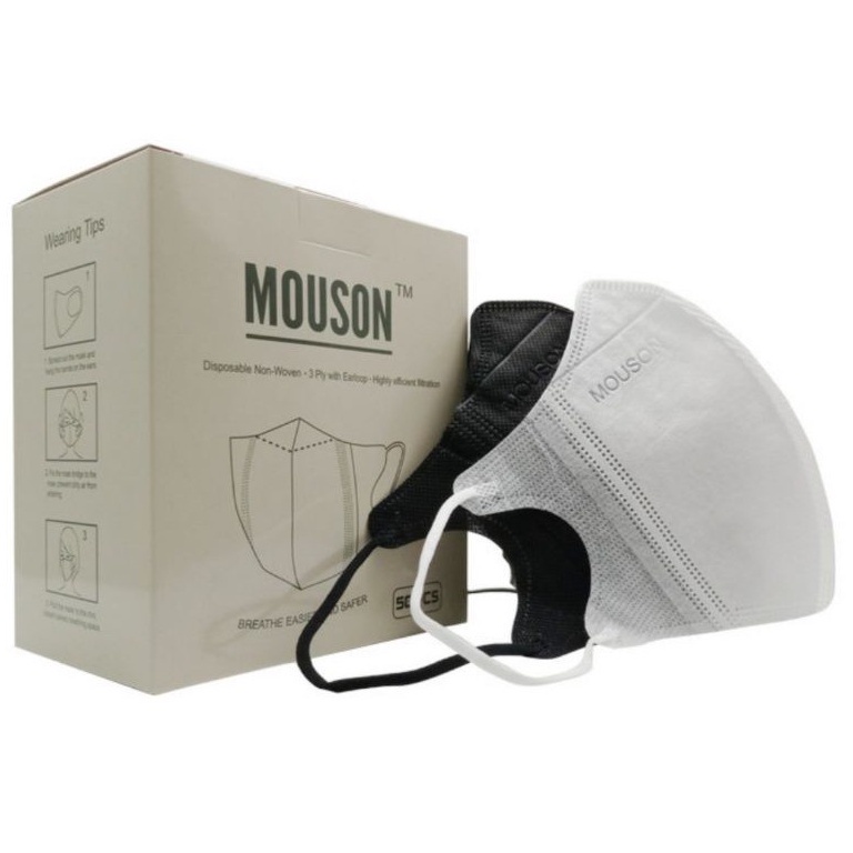Masker Duckbill Mouson 1 Box isi 50PCS | Face Mask Mouson 1Box isi 50 pcs Duck Bill