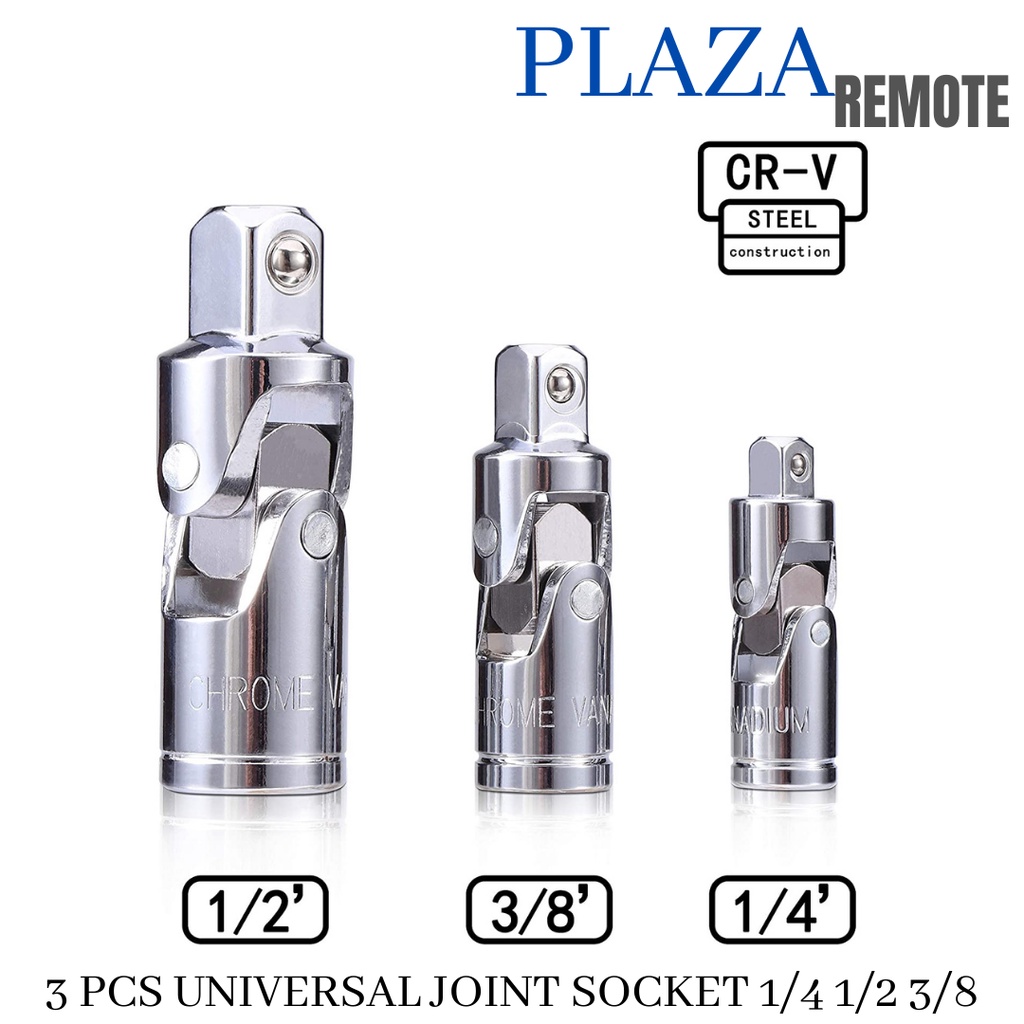 3 PCS Extension Bar JOINT SOCKET Soket Universal 1 / 4 &quot;3 / 8&quot; 1 / 2 &quot;