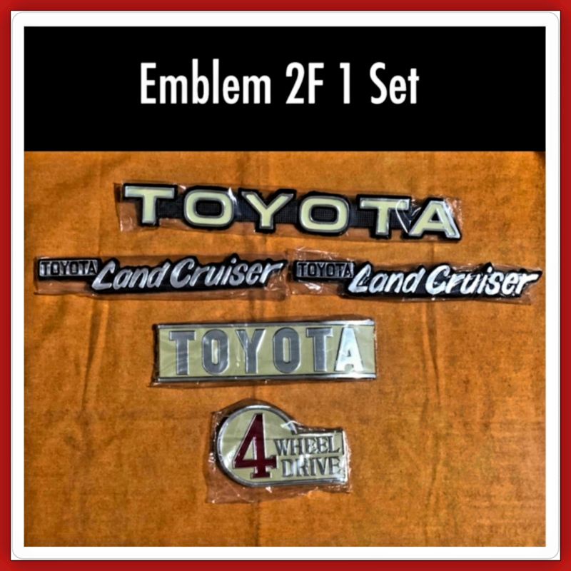 Emblem Set Toyota Lancruiser Hardtop 2F Fj Bj Series