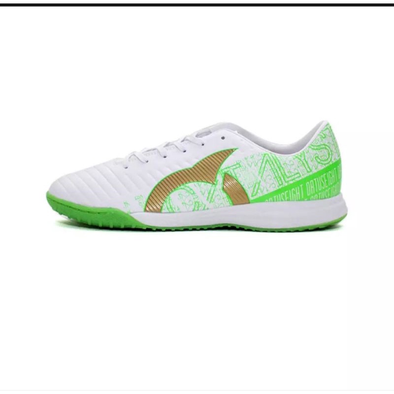 Sepatu Futsal Ortuseight Catalyst Chyper In White/Lawn green/Gold