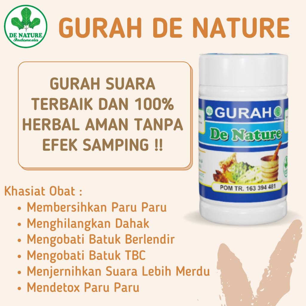 Obat Gurah Suara - Obat Pita Suara - Gurah De Nature Asli Ampuh Mengobati Suara Serak Herbal Manjur