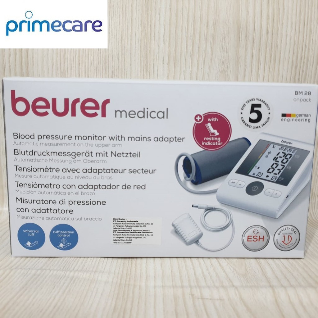 Tensimeter Digital Lengan Beurer BM28 + Adaptor Tensimeter Digital Beurer