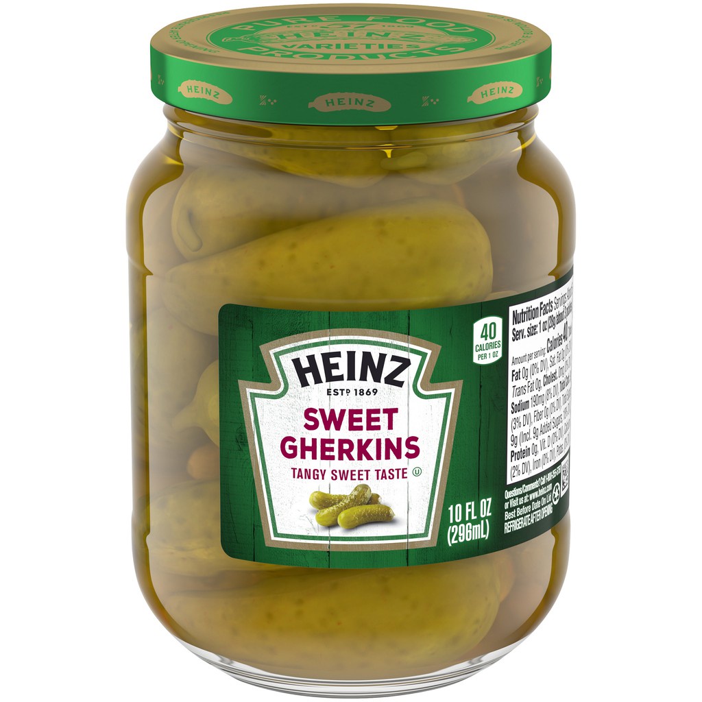 

heinz sweet gherkins 296ml | acar | makanan kaleng | BUAH