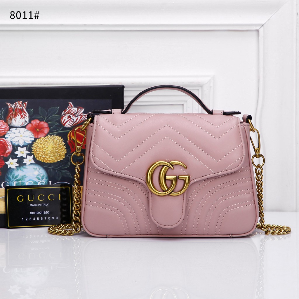 GUCCI MARMONT MINI GG TOP HANDLE WITH BOX #8011