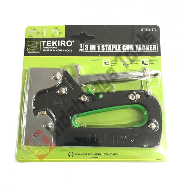 

sale TEKIRO Staples Gun Tacker 3 in 1 - 6 - 14 mm Staple Jok Tembak Hekter Diskon