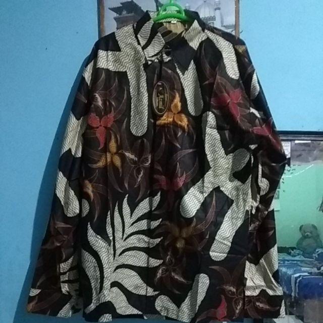 Kemeja Batik Lengan Panjang 021 Risna Batik Hrb026 Hem Batik Murah Seno Sogan Bakung Padi Manggar