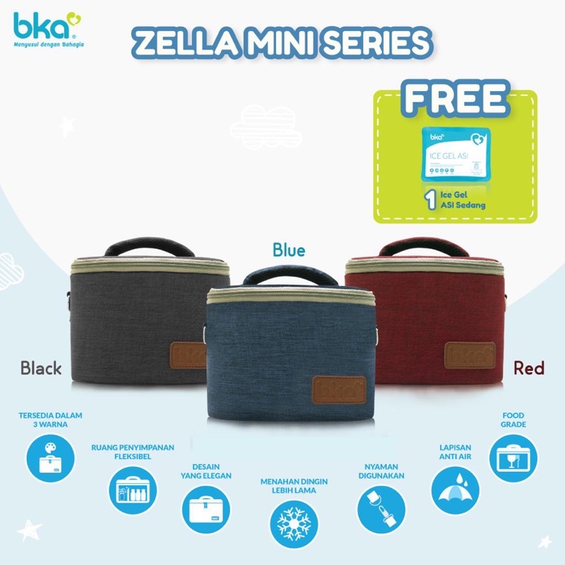 BKA Cooler Bag Asi Zella MINI Series - Tas ASI Free Ice Gel 160 gr NEW !!