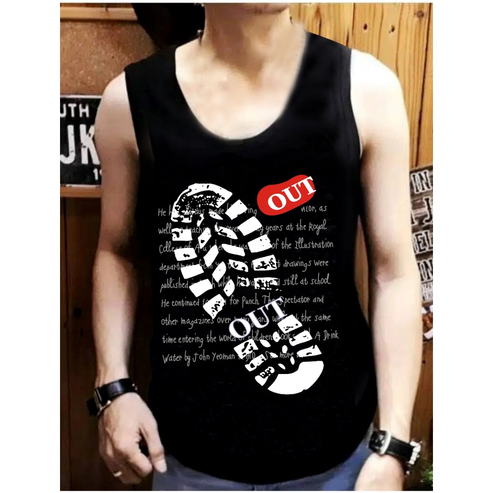 BISA COD// pakaian pria terbaru size L,XL kaos pria distro singlet pria terlaris kaos bandung singlet out - panteloni