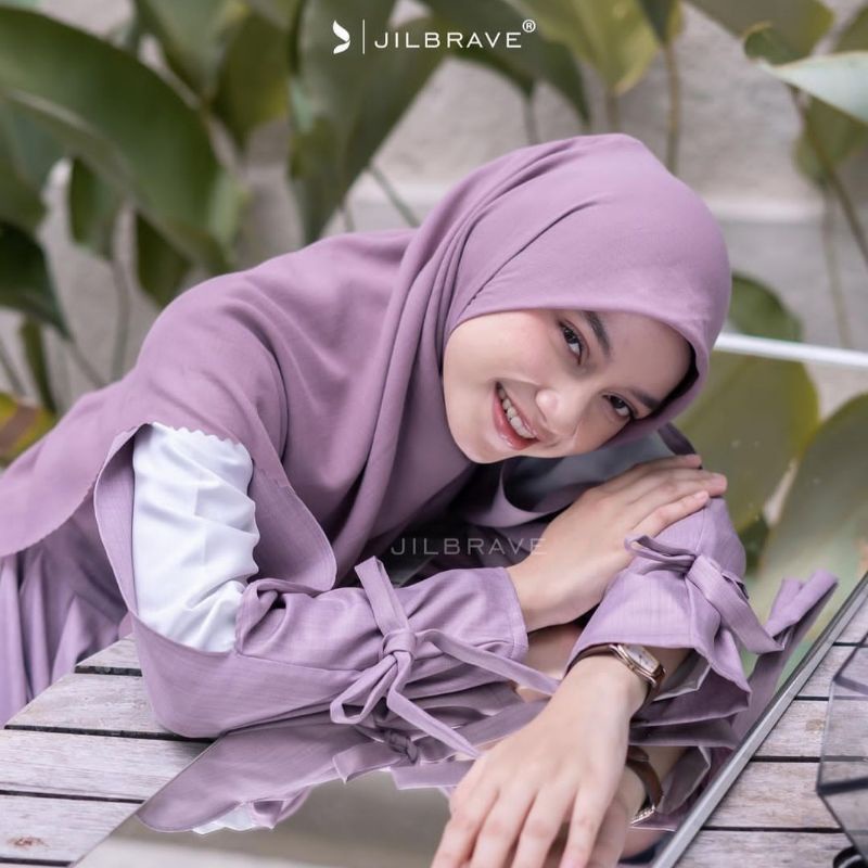 GAMIS NAYA DRESS BY JILBRAVE best seller size XL warna periwinkle