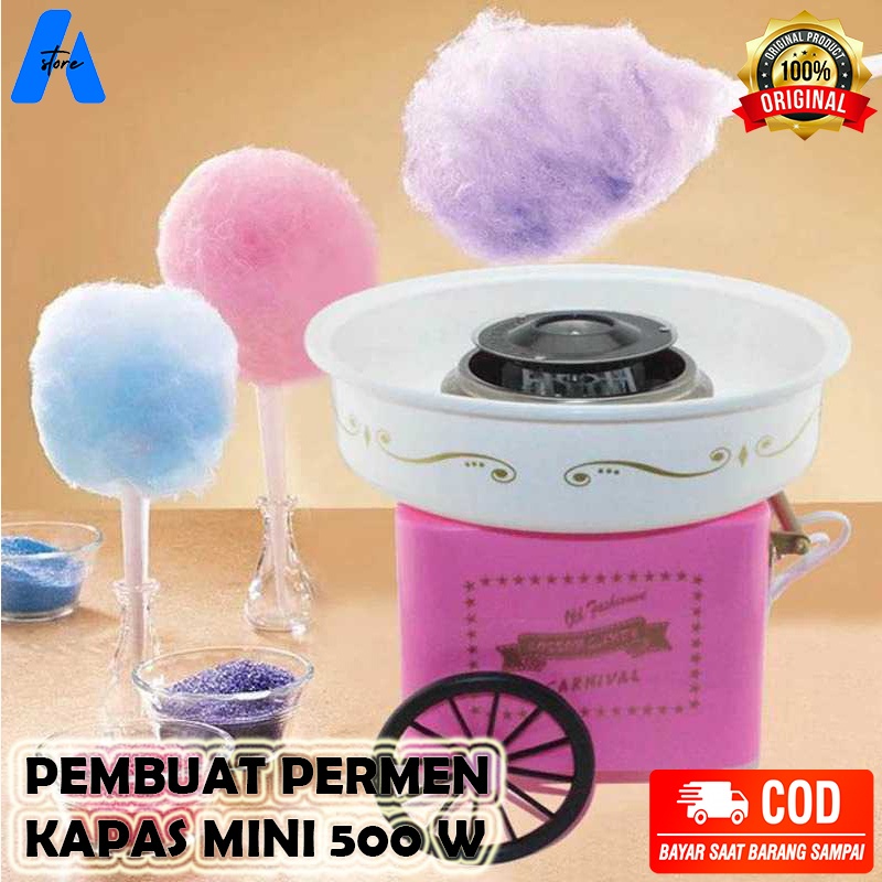 MESIN PEMBUAT PERMEN KAPAS MINI 500 W COTTON CANDY MAKER PEMBUATCAMILAN MESIN PEMBUAT CEMILAN MAKANA