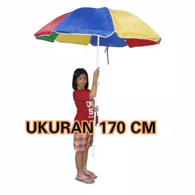 Payung Tenda / Payung Cafe / Payung Pantai Parasol Pelangi 170cm (36&quot;)