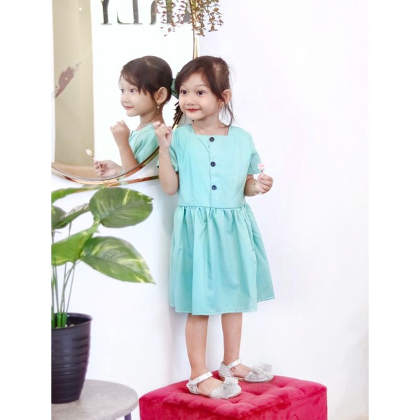 FLO DRESS ANAK 2-5 tahun free scrunchie gudang.clodi