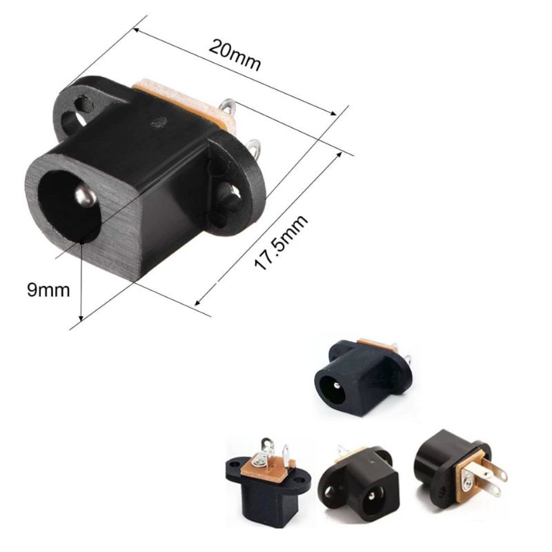 Socket DC Mount Board Female Lubang Jack DC 5.5mm 3 Pin