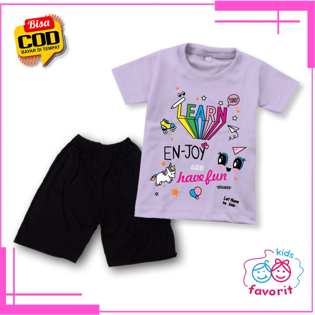 Favorit kids Baju setelan anak perempuan gambar unicron have fun | Setelan anak motif kuda pony