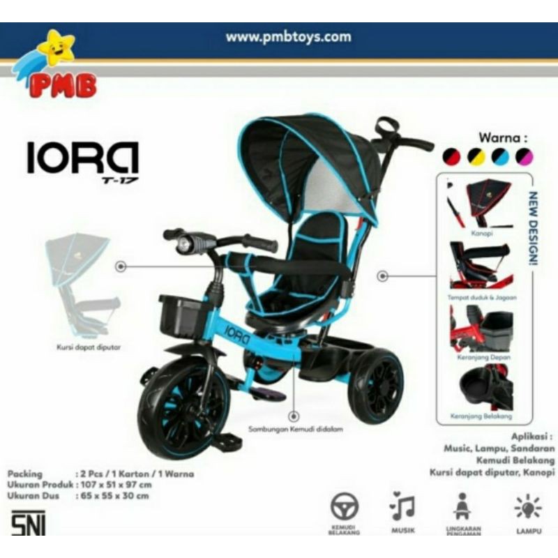 Tricycle IORA T17 Sepeda Roda Tiga