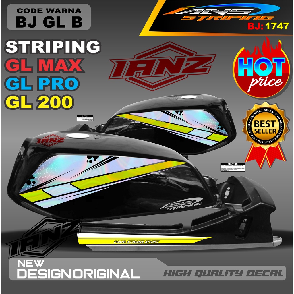 STRIPING HOLOGRAM GL MAX /  STIKER GL MAX VARIASI HOLOGRAM / STIKER HOLOGRAM