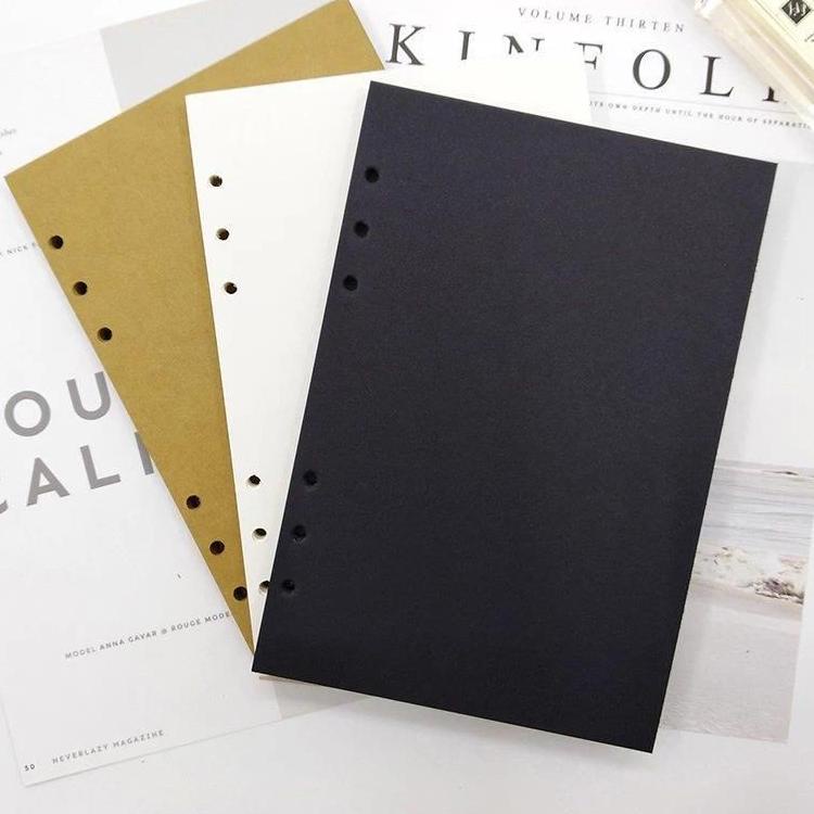 

[KODE ZGFLJ] Refill Binder hitam kraft 6 ring A4 B5 A5 A6 40 lembar - isi binder berkualitas［thehanscorner］
